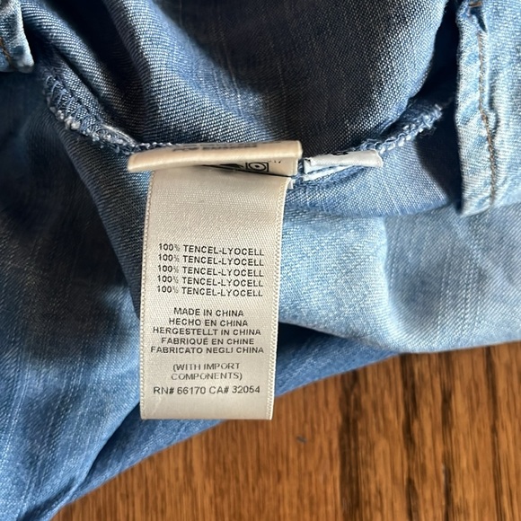 Cloth & Stone Xander Lace Up Chambray Dress Size S Tencel Lyocell Pockets - Picture 10 of 10